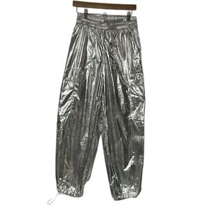 A New Day Silver Foil High Rise  Cargo Joggers Women's XS